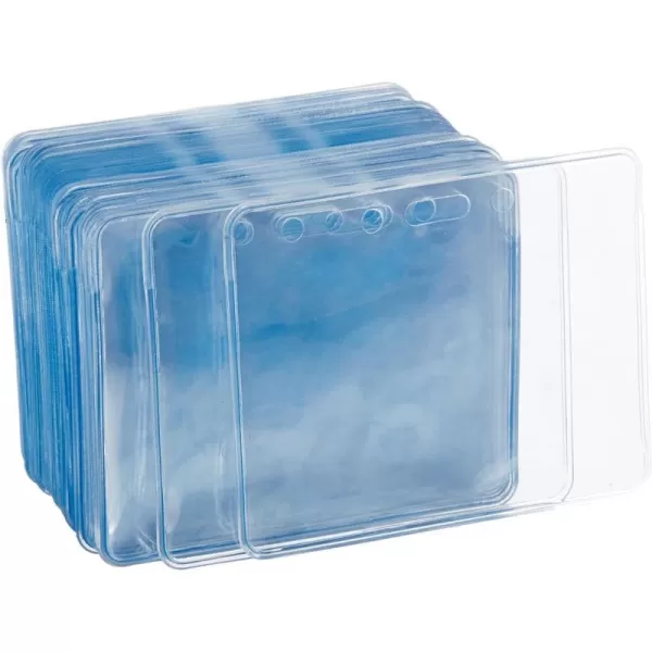 Amazon Basics Clear Name ID Badge Holder  Vertical Pack of 50Horizontal