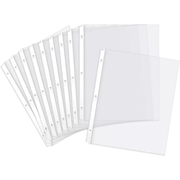 Amazon Basics Clear Sheet Protectors for 3 Ring Binder 85 in x 11 in 3 holes 200 PackProtectors Heavy Duty