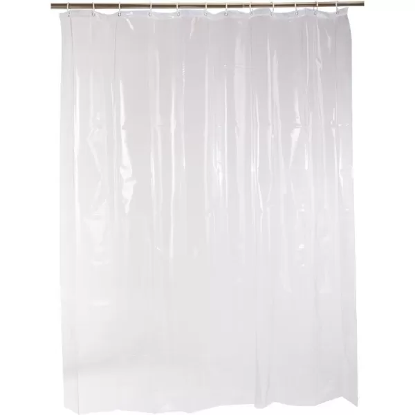 Amazon Basics Clear Vinyl Shower Curtain Liner Heavyweight Liner with Rustproof Metal Grommets and Plastic Shower Hooks  72 x 72 Inches ClearAmazon Basics Clear Vinyl Shower Curtain Liner Heavyweight Liner with Rustproof Metal Grommets and Plastic Shower Hooks  72 x 72 Inches Clear