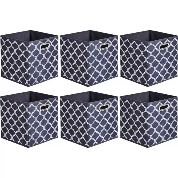 Amazon Basics Collapsible Fabric Storage Cubes with Oval Grommets  6Pack LinkedTrellis