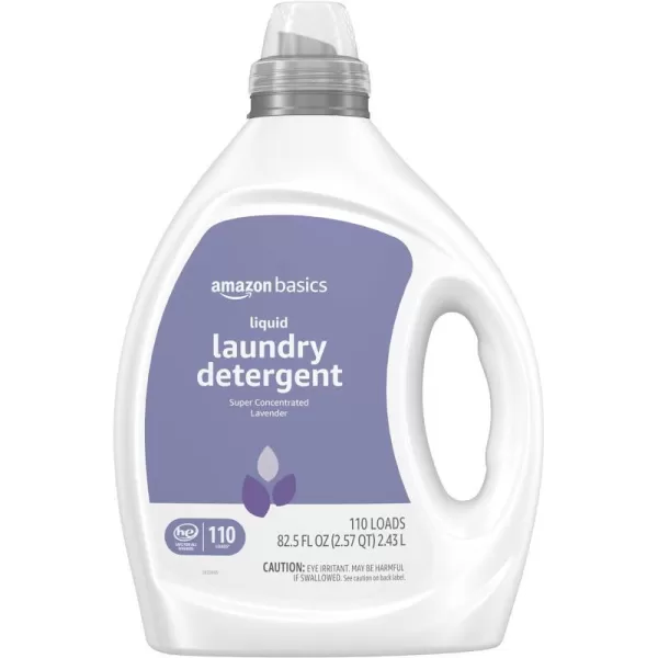 Amazon Basics Concentrated Liquid Laundry Detergent Clean Linen Fresh Scent 110 Count 825 Fl Oz Previously SolimoLavender