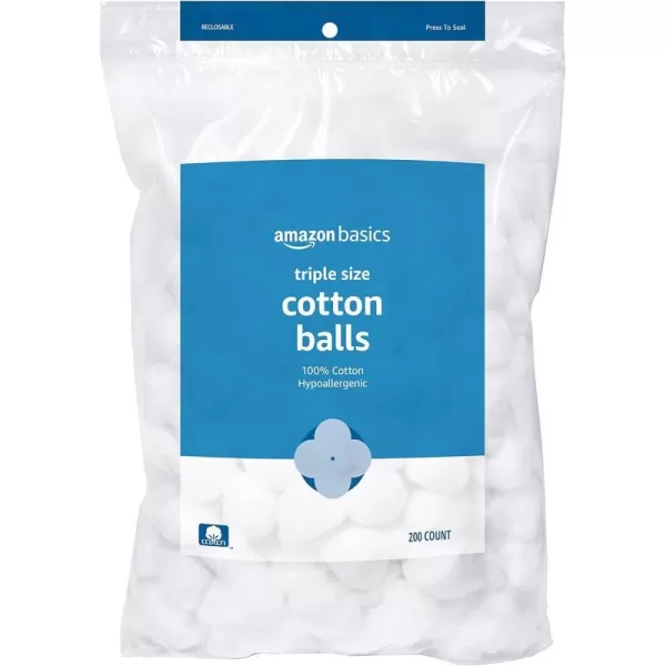 Amazon Basics Cotton Balls 200 Count Previously Solimo200 Count Pack of 1