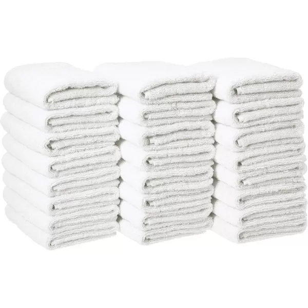 Amazon Basics Cotton Hand Towel 12Pack Gray 16 x 26White Pack of 24