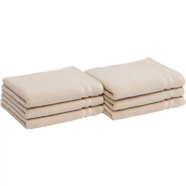 Amazon Basics Cotton Hand Towels Made with 30 Recycled Cotton Content  6Pack Light GrayBlush Hand Towel Pack of 6