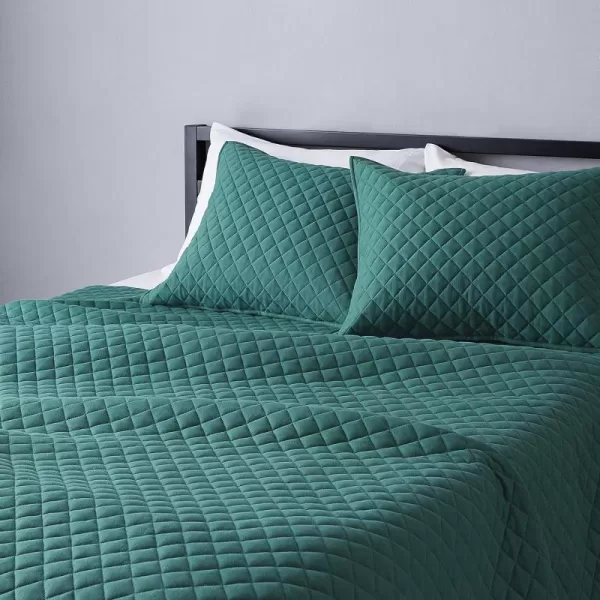 Dark Green Full/Queen Quilt Set