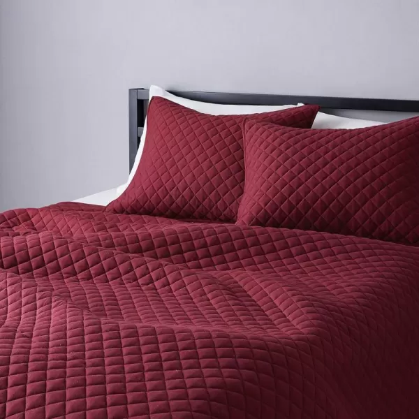 Red King Quilt Set