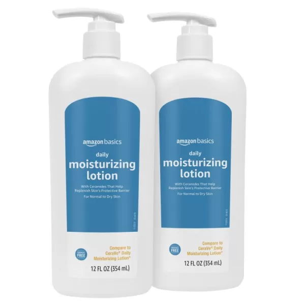 Amazon Basics Daily Moisturizing Lotion 12 Fluid Ounces 2Pack1200 Fl Oz Pack of 2