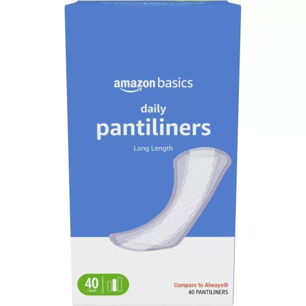 Amazon Basics Daily Pantiliner Extra Long Length Unscented 68 Count 1 Pack Previously Solimo40 Count Pack of 1