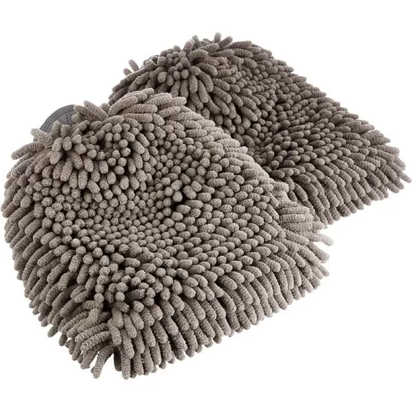 Amazon Basics Deluxe Microfiber Car Wash Drying Mitts 2 Pack Gray 1044 L x 906 WPack of 2