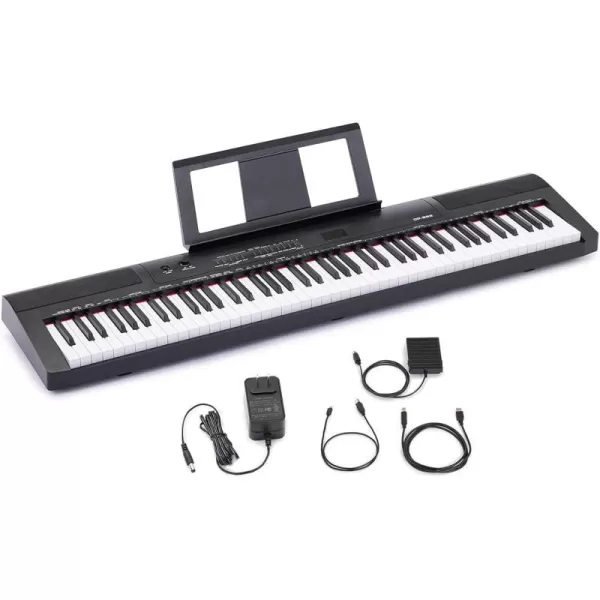 Amazon Basics Digital Piano 88 Key SemiWeighted Keyboard with Sustain Pedal Power Supply 2 Speakers and Lesson Mode BlackAmazon Basics Digital Piano 88 Key SemiWeighted Keyboard with Sustain Pedal Power Supply 2 Speakers and Lesson Mode Black