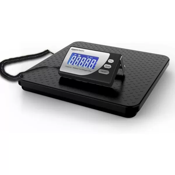 Amazon Basics Digital Postal Table Top Scale AC Adapter Counting Function 110 Pound Capacity 01 Ounce Readability Black440 lb