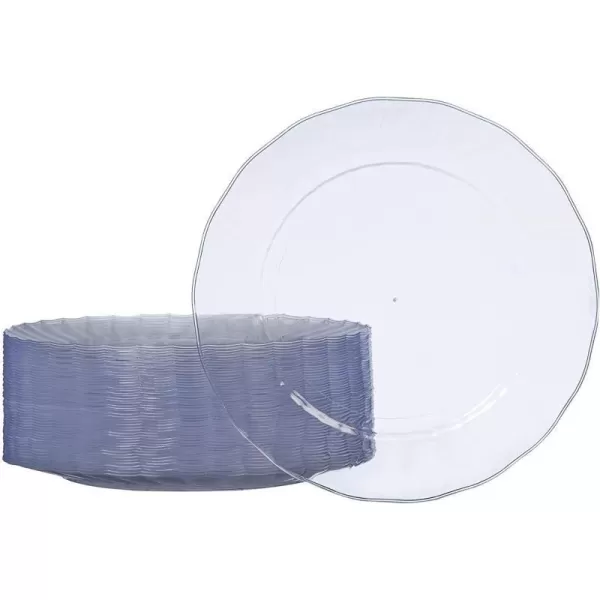 Amazon Basics Disposable Clear Plastic Plates 50Pack 10251025