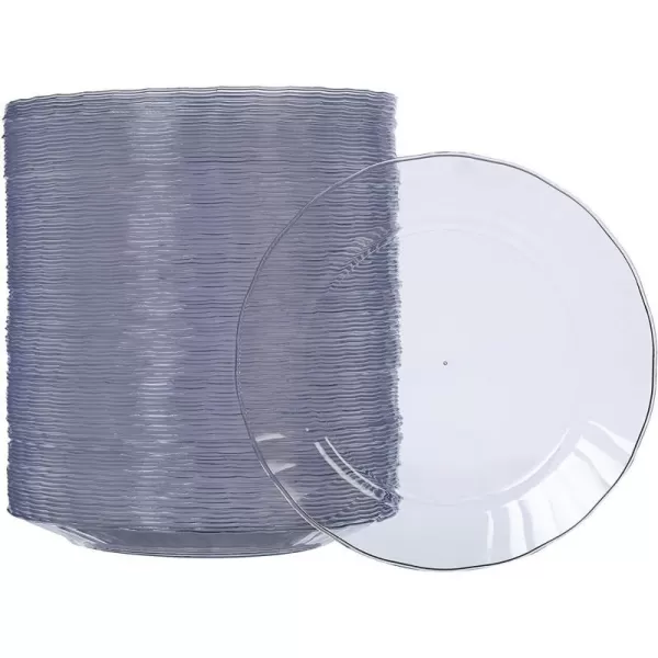 Amazon Basics Disposable Clear Plastic Plates 50Pack 102575