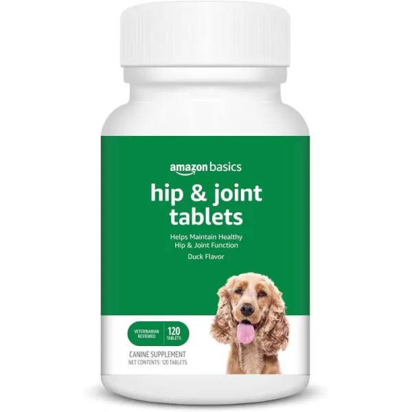 Amazon Basics Dog Hip amp Joint Chewable Tablets Duck Flavored 90 Count Previously Solimo120 Count Pack of 1