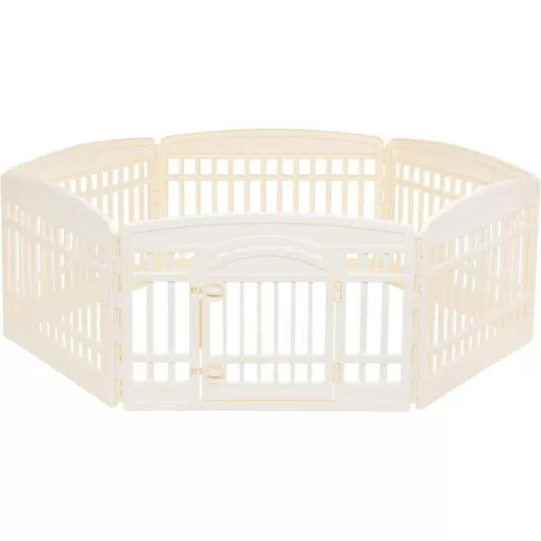 Amazon Basics Dog Playpen Pet Exercise Pen with Door 34Inches 8 Panel Beige6 Panel  24H Beige