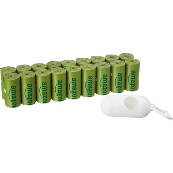 Amazon Basics Dog Poop Bags With Dispenser and Leash Clip Lavender Scented 810 Count 54 Pack of 15 13 Inch x 9 InchCucumber 270 Bags