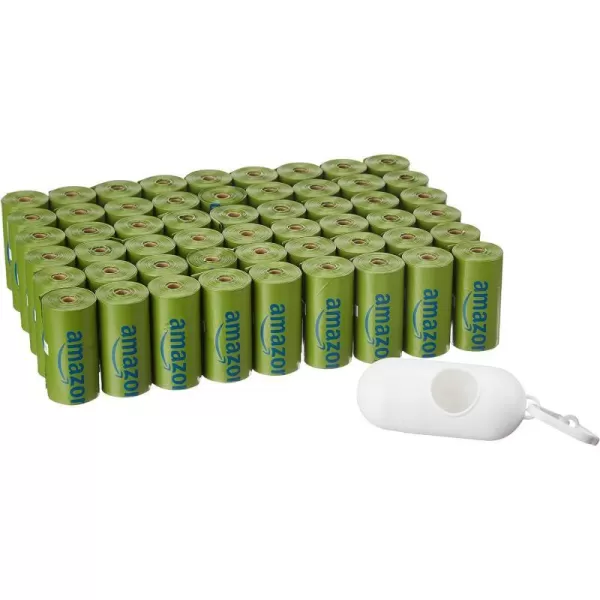 Amazon Basics Dog Poop Bags With Dispenser and Leash Clip Lavender Scented 810 Count 54 Pack of 15 13 Inch x 9 InchTalcum Powder 810 Bags