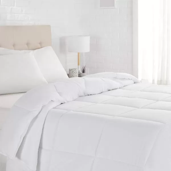 Amazon Basics Down Alternative Bedding Comforter Duvet Insert FullQueen White LightFullQueen Light