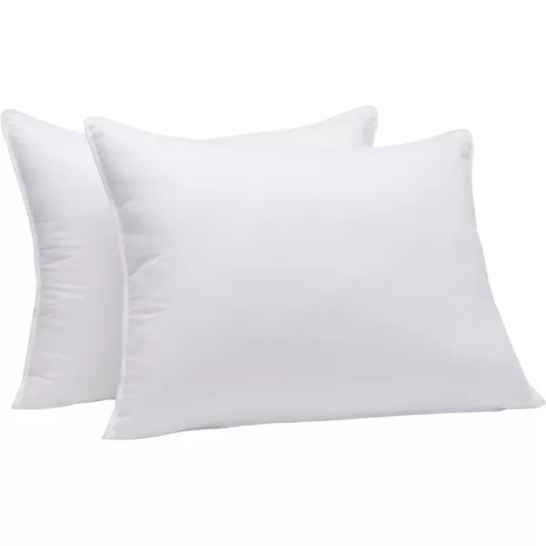 Amazon Basics Down Alternative Pillows Soft Density For Stomach and Back Sleepers Standard Pack of 2 White 26 in L x 20 in WKing Pack of 2 Soft