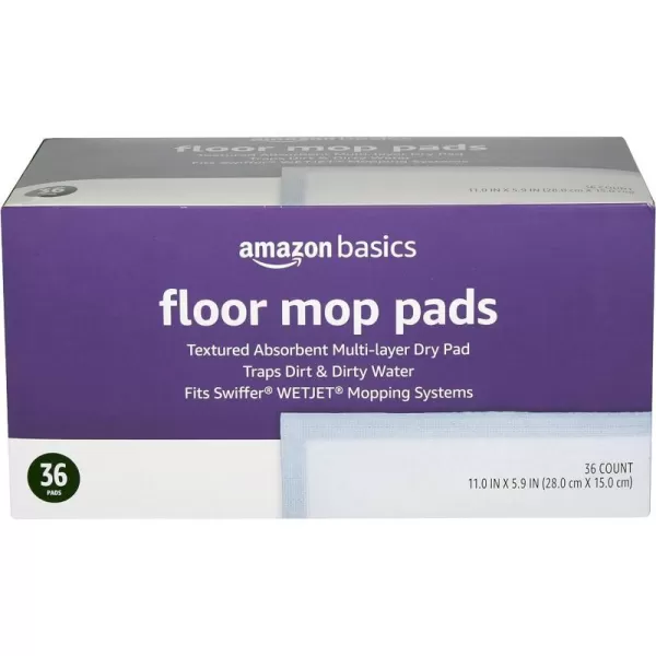 Amazon Basics Dry Floor Mop Pads 11 x 59 36 Count Previously SolimoAmazon Basics Dry Floor Mop Pads 11 x 59 36 Count Previously Solimo