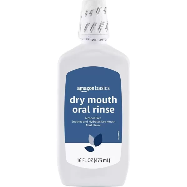 Amazon Basics Dry Mouth Oral Rinse Alcohol Free Mint 1 Liter 338 Fluid Ounces 4Pack Previously Solimo16 Fl Oz Pack of 1