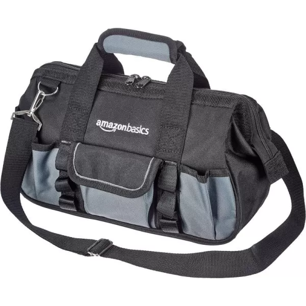 Amazon Basics Durable WearResistant Base Tool Small Standard Bag with Strap 12 Inch Black amp GraySmall Standard Bag
