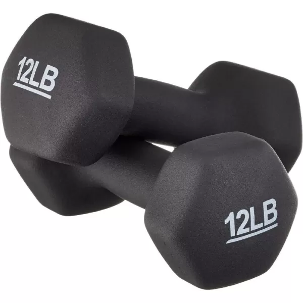 Amazon Basics Easy Grip Workout Dumbbell Neoprene Coated Various Sets and Weights available12Pound Pair