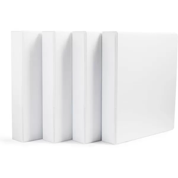 Amazon Basics Economy 3 Ring Binder Showcase View Binder with 3 Inch DRing 2Pack White15inch 4Pack