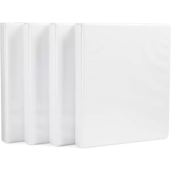 Amazon Basics Economy 3 Ring Binder Showcase View Binder with 3 Inch DRing 2Pack White1inch 4Pack