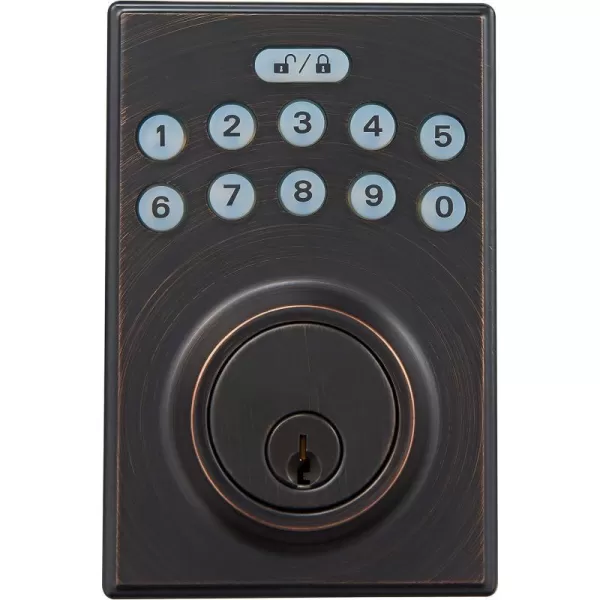 Oil Bronze Contemporary Electronic Keypad Deadbolt (Pack of 6)