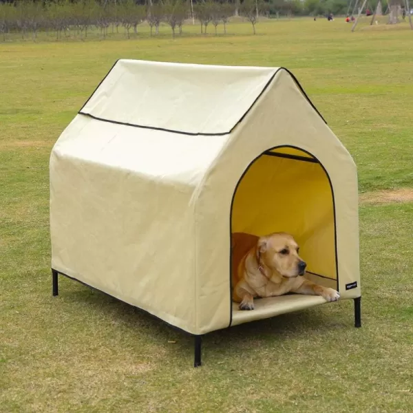 Amazon Basics Elevated Portable Pet House Large 51 x 41 x 34 Inches KhakiAmazon Basics Elevated Portable Pet House Large 51 x 41 x 34 Inches Khaki