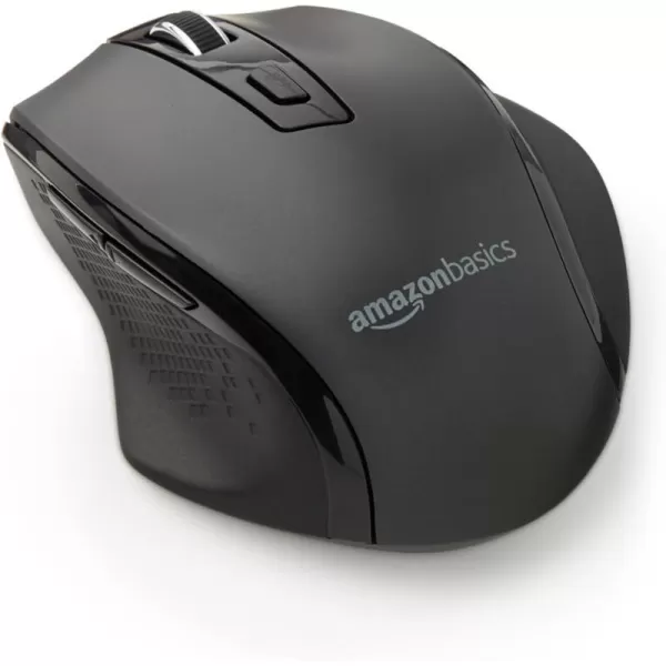 Amazon Basics Ergonomic Wireless PC Mouse  DPI adjustable  BlackBlack