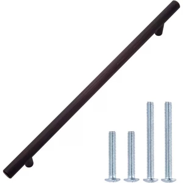 Amazon Basics Euro Bar Cabinet Handle 12inch Diameter 538inch Length 3inch Hole Center Satin Nickel 50Pack1119 in Length 882 in Hole Center Oil Rubbed Bronze