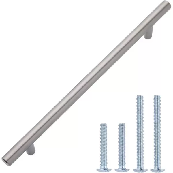 Amazon Basics Euro Bar Cabinet Handle 12inch Diameter 538inch Length 3inch Hole Center Satin Nickel 50Pack1119 in Length 882 in Hole Center Satin Nickel