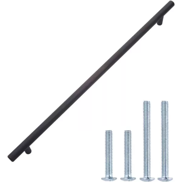 Amazon Basics Euro Bar Cabinet Handle 12inch Diameter 538inch Length 3inch Hole Center Satin Nickel 50Pack15 in Length 1263 in Hole Center Oil Rubbed Bronze