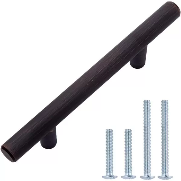 Amazon Basics Euro Bar Cabinet Handle 12inch Diameter 538inch Length 3inch Hole Center Satin Nickel 50Pack538 in Length 3 in Hole Center Oil Rubbed Bronze