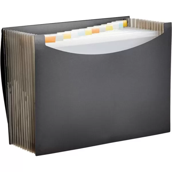 Amazon Basics Expanding Organizer File Folder Letter Size  Black amp Gray 2Pack1 Pack  Black