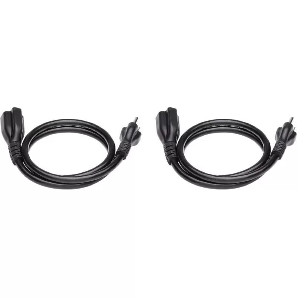 Black 3-Foot Two-Pack Extension Cord