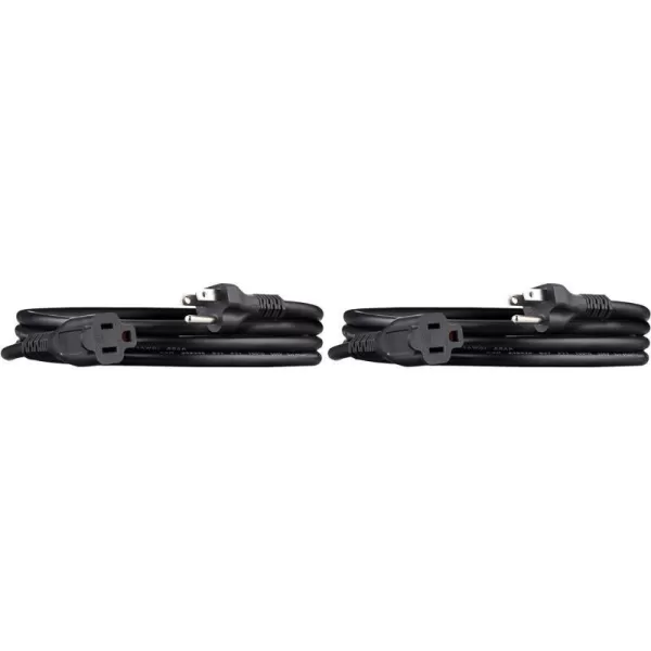 Black 6-Foot Two-Pack Extension Cord
