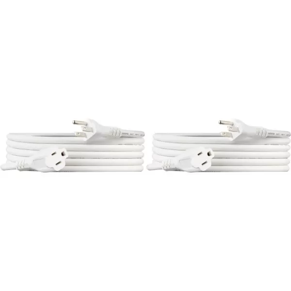 White 10-Foot Two-Pack Extension Cord
