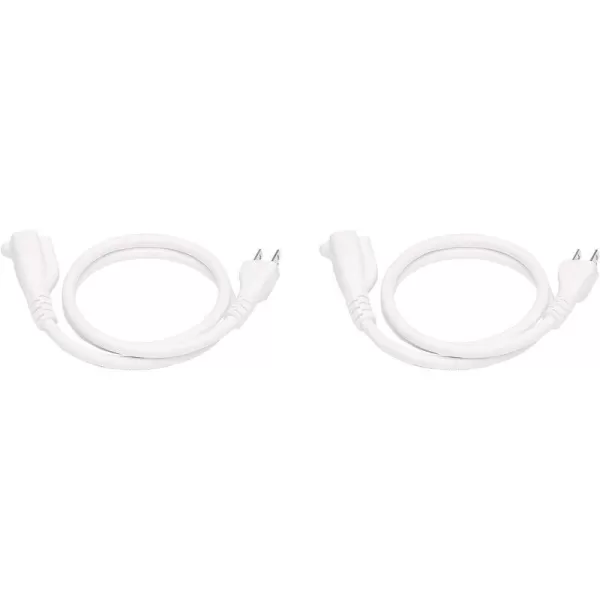 White 3-Foot Two-Pack Extension Cord