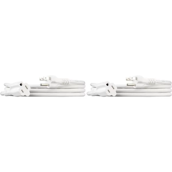 Amazon Basics Extension Cord 13 Amps 125V 10 Foot BlackWhite 6Foot TwoPack Extension Cord