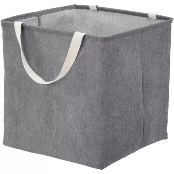 Amazon Basics Fabric Storage Bin  Tall Round Charcoal GreyCharcoal Grey Large Cube