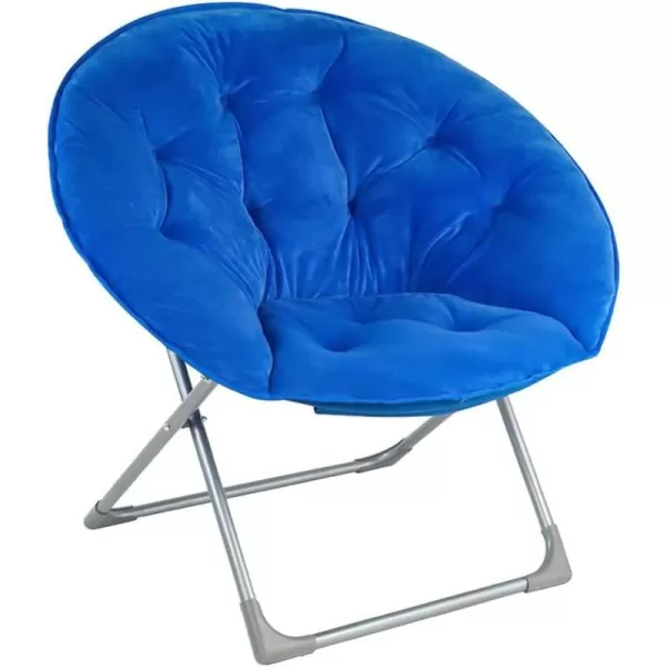 Amazon Basics Faux Fur Saucer Shaped Chair with Metal Frame Black 323D x 272W x 323HBlue