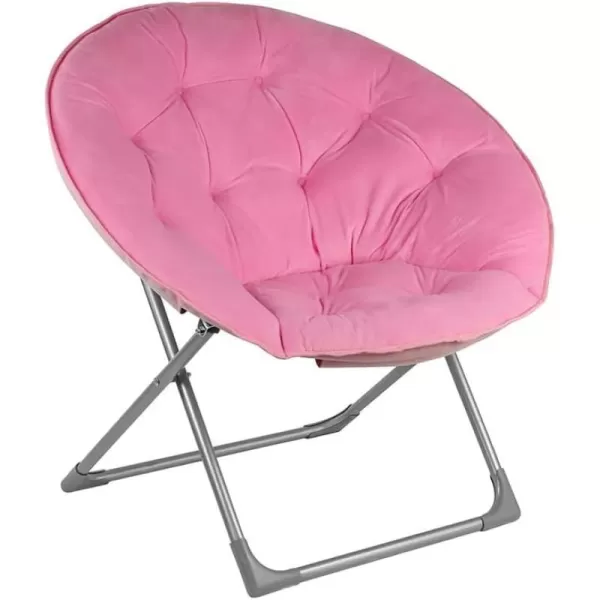 Amazon Basics Faux Fur Saucer Shaped Chair with Metal Frame Black 323D x 272W x 323HPink