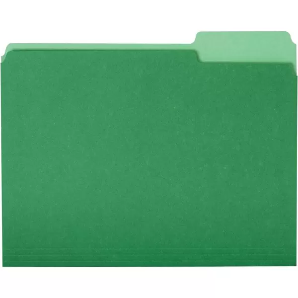 Amazon Basics File Folders Letter Size 13 Cut Tab Blue 36PackBright Green