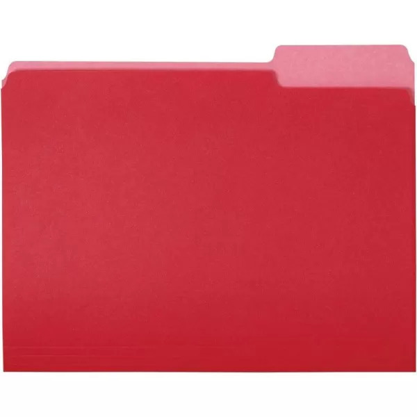 Amazon Basics File Folders Letter Size 13 Cut Tab Blue 36PackRed