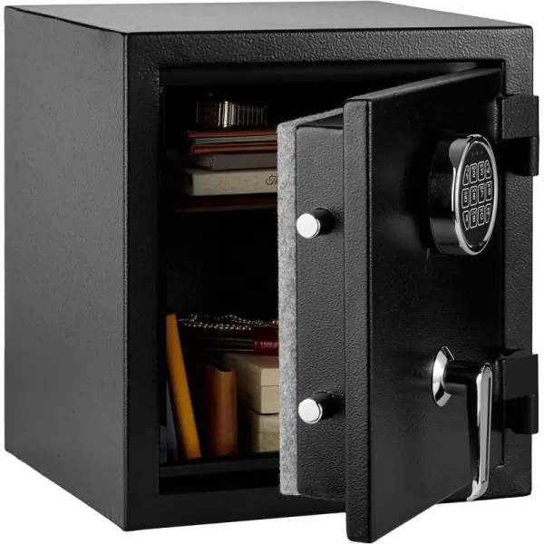 Amazon Basics Fire Resistant Security Safe with Programmable Electronic Keypad 21 Cubic Feet Black 1693W x 1378 Dx 2598H083 Cubic Feet