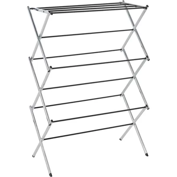 Amazon Basics Foldable Laundry Rack for Air Drying Clothing  418 x 295 x 145 WhiteChrome