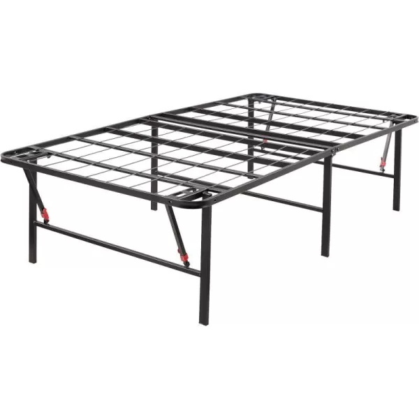 Amazon Basics Foldable Metal Platform Bed Frame with Tool Free Setup 14 Inches High King BlackTwin 18 Inch